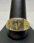 Man’s Gold in Quartz with nuggets Ring RM774NQ