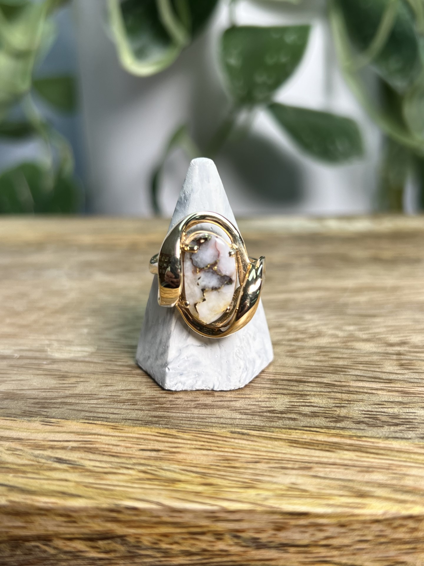 Gold in Quartz Ring – Lady RL1028Q