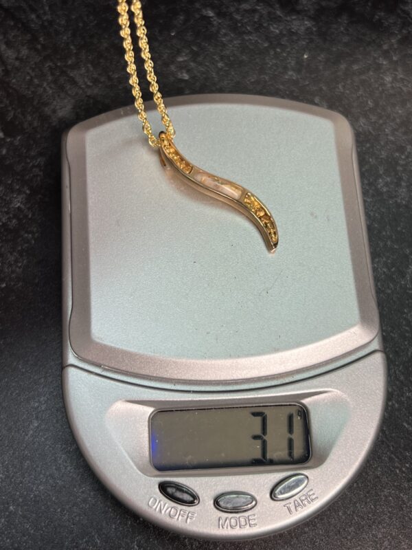 Gold in Quartz with Gold Nuggets Pendant - PBS1394NQ - Image 2