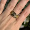 Gold in Quartz with Diamonds Ring - Men's RMDL94XNDQ - Image 4