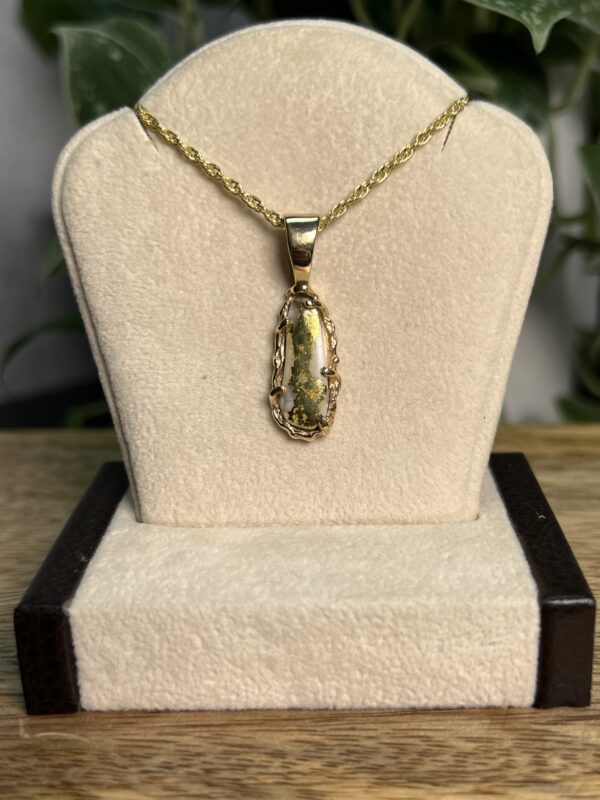 Gold in Quartz Freeform Pendant - PFFQ2 - Image 2