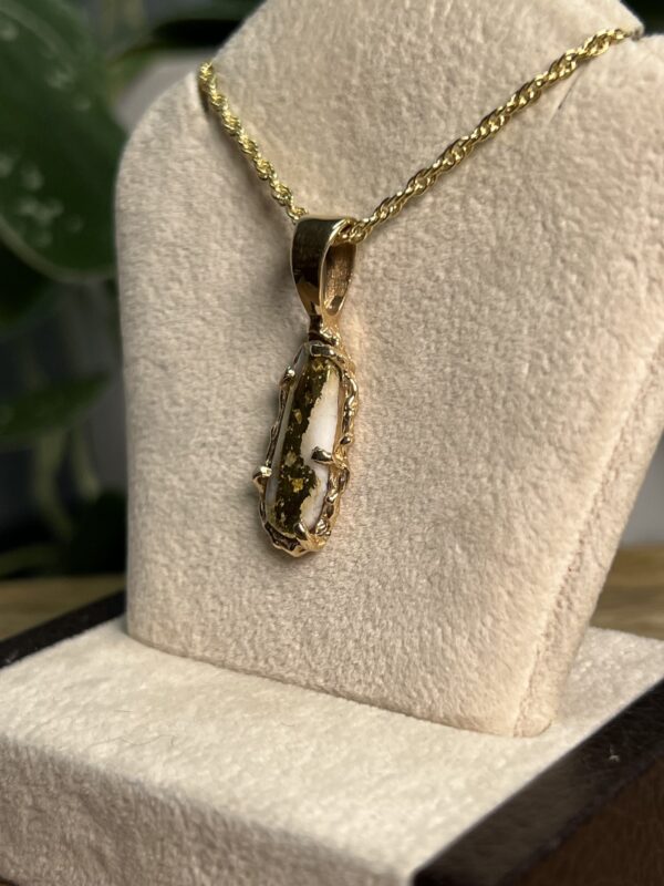 Gold in Quartz Freeform Pendant - PFFQ2 - Image 3
