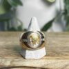 Gold in Quartz with Diamonds Ring - Men's RMDL94XNDQ