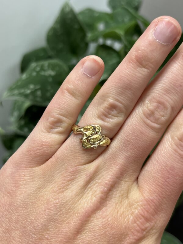 Natural Gold Nuggets mounted on 14KT Gold Ring RL180 - Image 5
