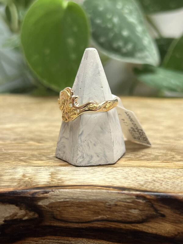 Natural Gold Nuggets mounted on 14KT Gold Ring RL180 - Image 3