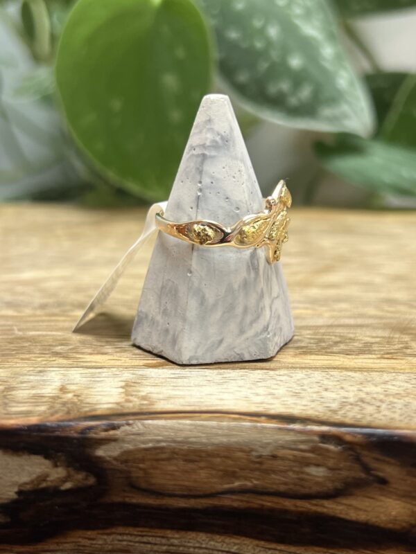 Natural Gold Nuggets mounted on 14KT Gold Ring RL180 - Image 2