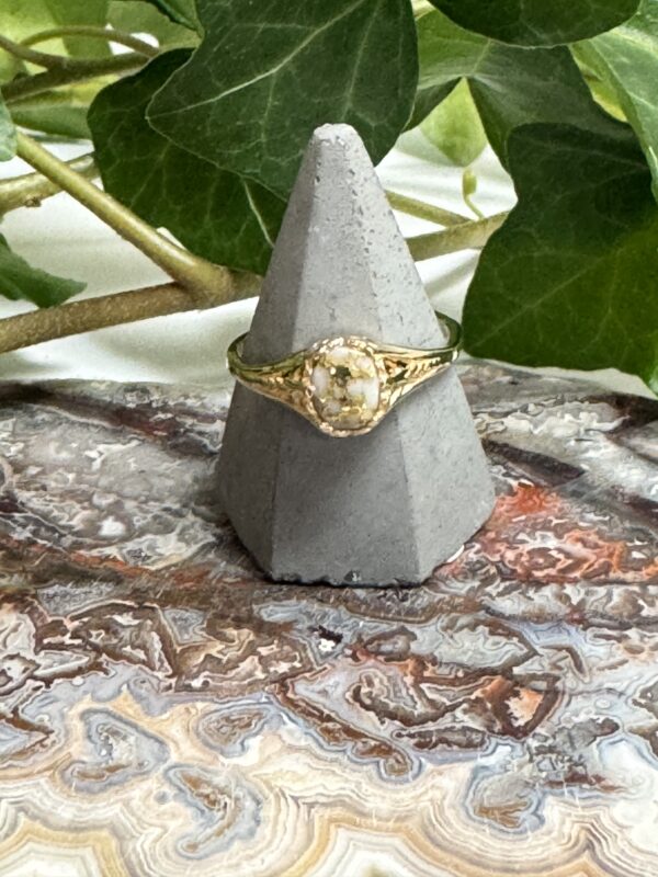 Gold in Quartz Ring - Lady RL90Q