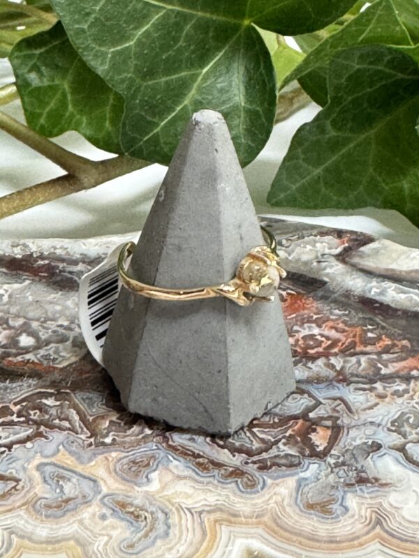 Gold in Quartz Ring - Lady RL789Q - Image 3