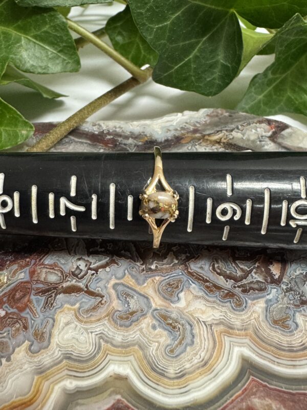 Gold in Quartz Ring - Lady RL751Q - Image 4