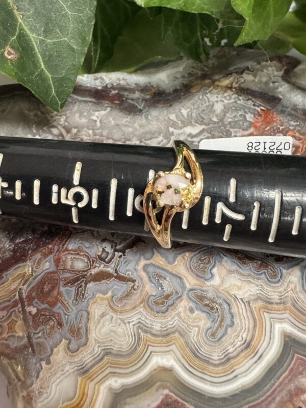 Gold in Quartz / with Nuggets Ring - Lady RL696Q - Image 5