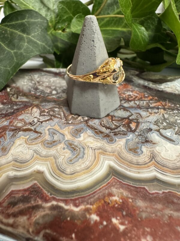 Gold in Quartz / with Nuggets Ring - Lady RL659Q - Image 3