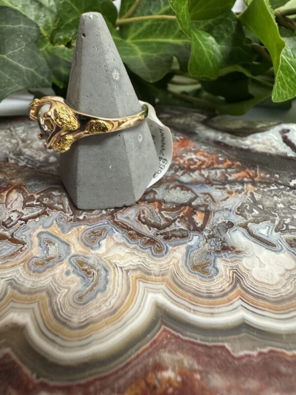 Gold in Quartz / with Nuggets Ring - Lady RL659Q - Image 2