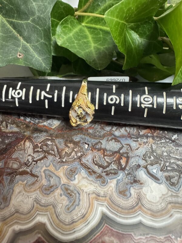 Gold in Quartz / with Nuggets Ring - Lady RL659Q - Image 5