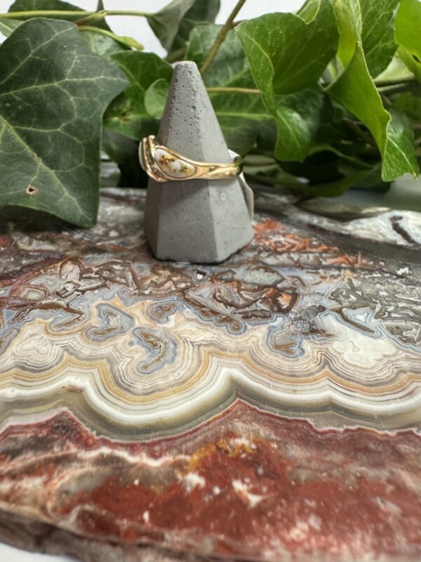 Gold in Quartz / with Diamonds Ring - Lady RL612D10Q - Image 3