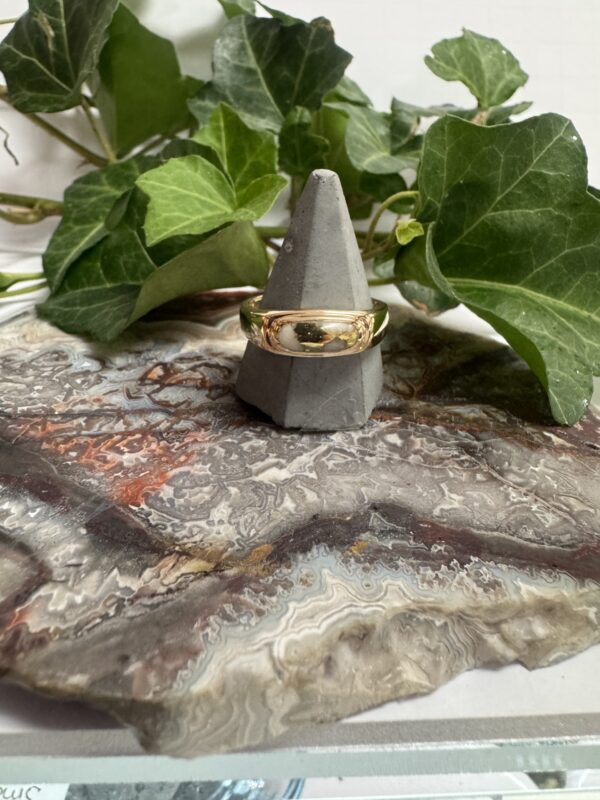 Natural Gold in Quartz Ring - Man's RM880Q - Image 3
