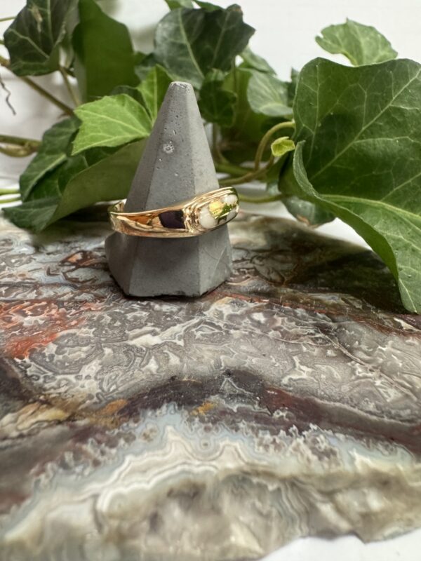 Natural Gold in Quartz Ring - Man's RM880Q - Image 4