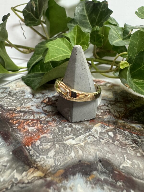 Natural Gold in Quartz Ring - Man's RM880Q - Image 5