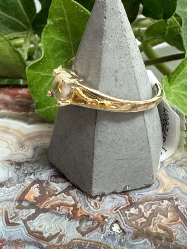 Gold in Quartz Ring with Natural Gold Ring RL1024Q - Image 3