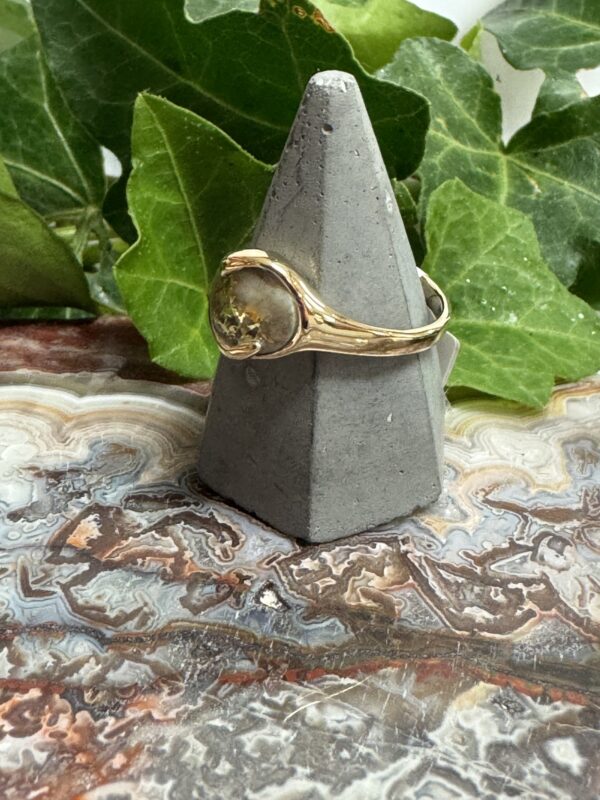 Gold in Quartz Ring with Natural Gold Ring RL650Q - Image 4