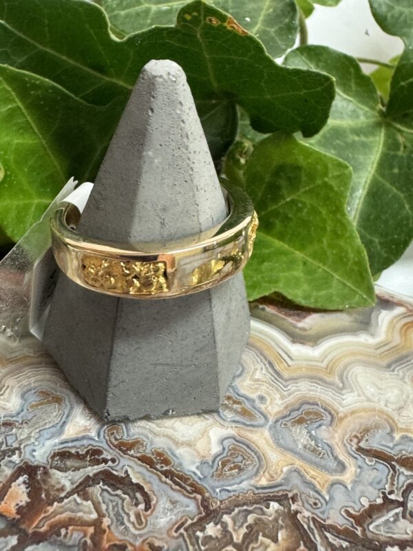 Gold in Quartz Ring with Natural Gold Ring RL733N - Image 3