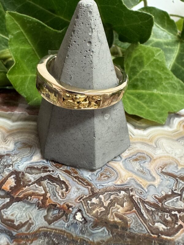 Gold in Quartz Ring with Natural Gold Ring RL733N - Image 4
