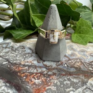 Gold in Quartz / with Diamonds Ring - Lady RLDL50D12Q